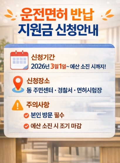 수원시 운전면허 반납지원금 완벽정리!