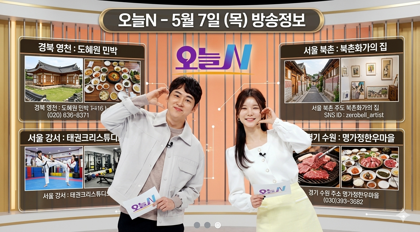 오늘N 5월7일 방송정보 맛집 총정리 관련사진