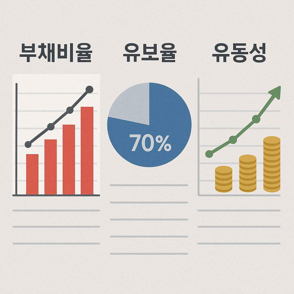 부채비율 유보율 유동성 이미지