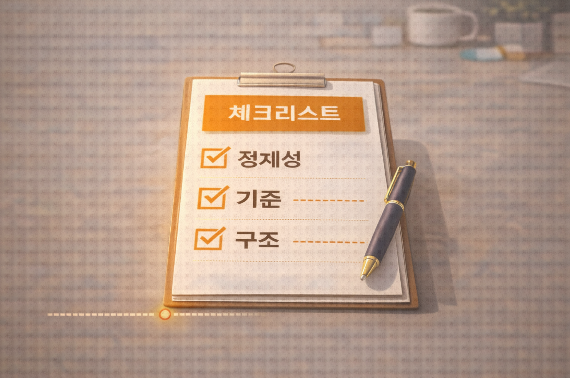 정체성과 기준이 정리된 블로그 운영 체크 문서 이미지