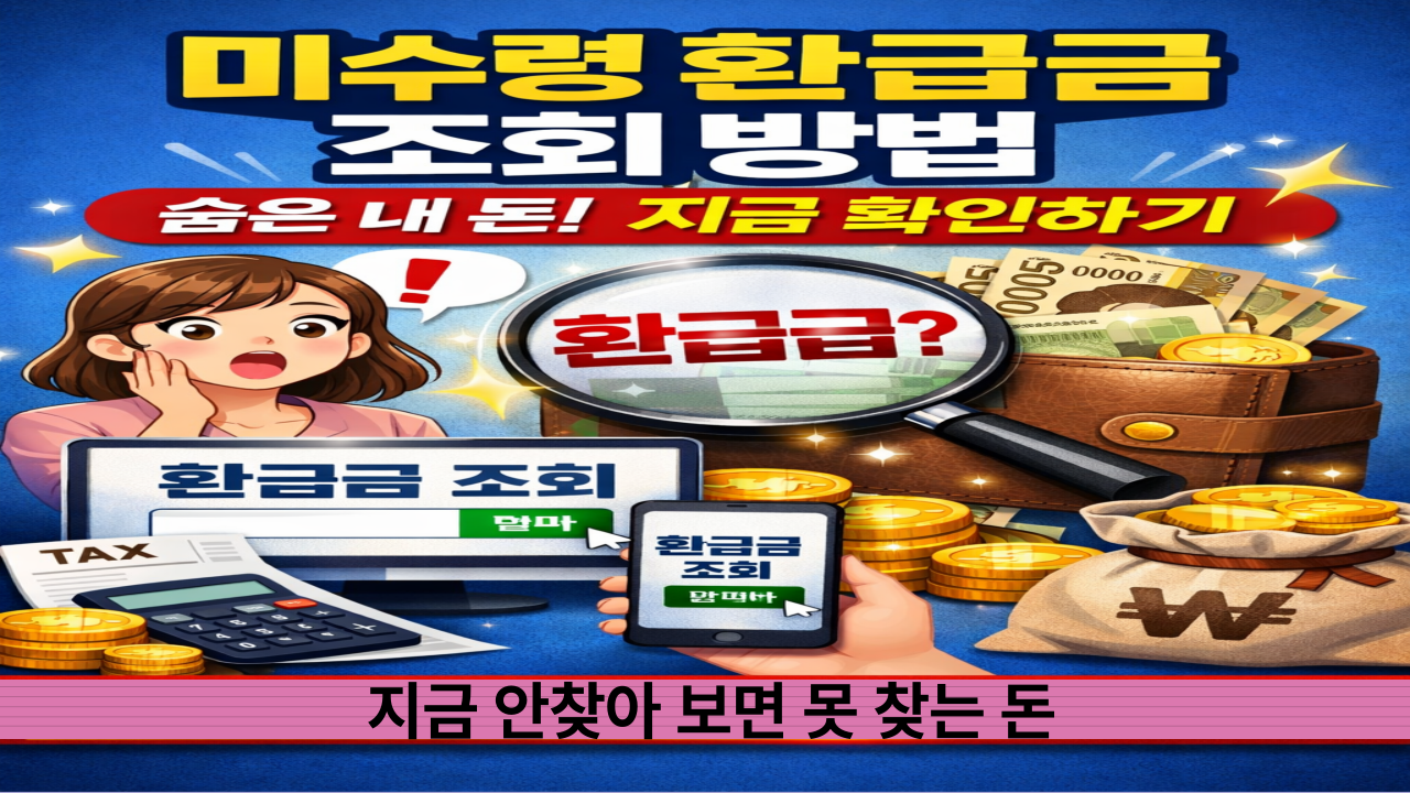 미수령 환급금 조회 방법 숨은 내 돈 지금 바로 확인해보시기 바랍니다.