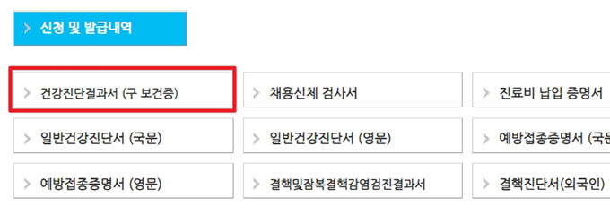 보건증 인터넷발급