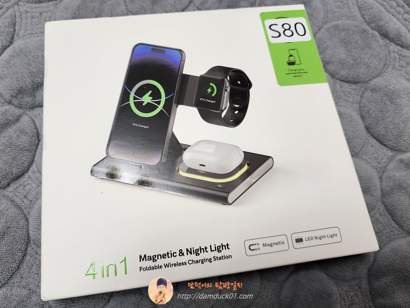 3 in 1 무선 충전기 스탠드 패드, 아이폰 14, 13, 12, 11, 삼성 S22, S21, 갤럭시 워치 5, 4, 액티브 버드, 고속 충전 독 스테이션