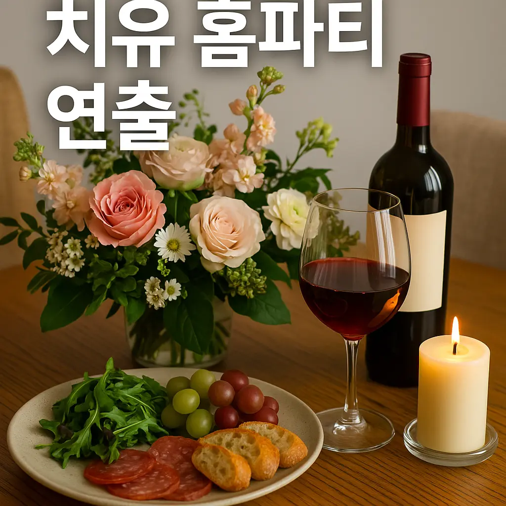 옥상정원 치유 홈파티 준비하기