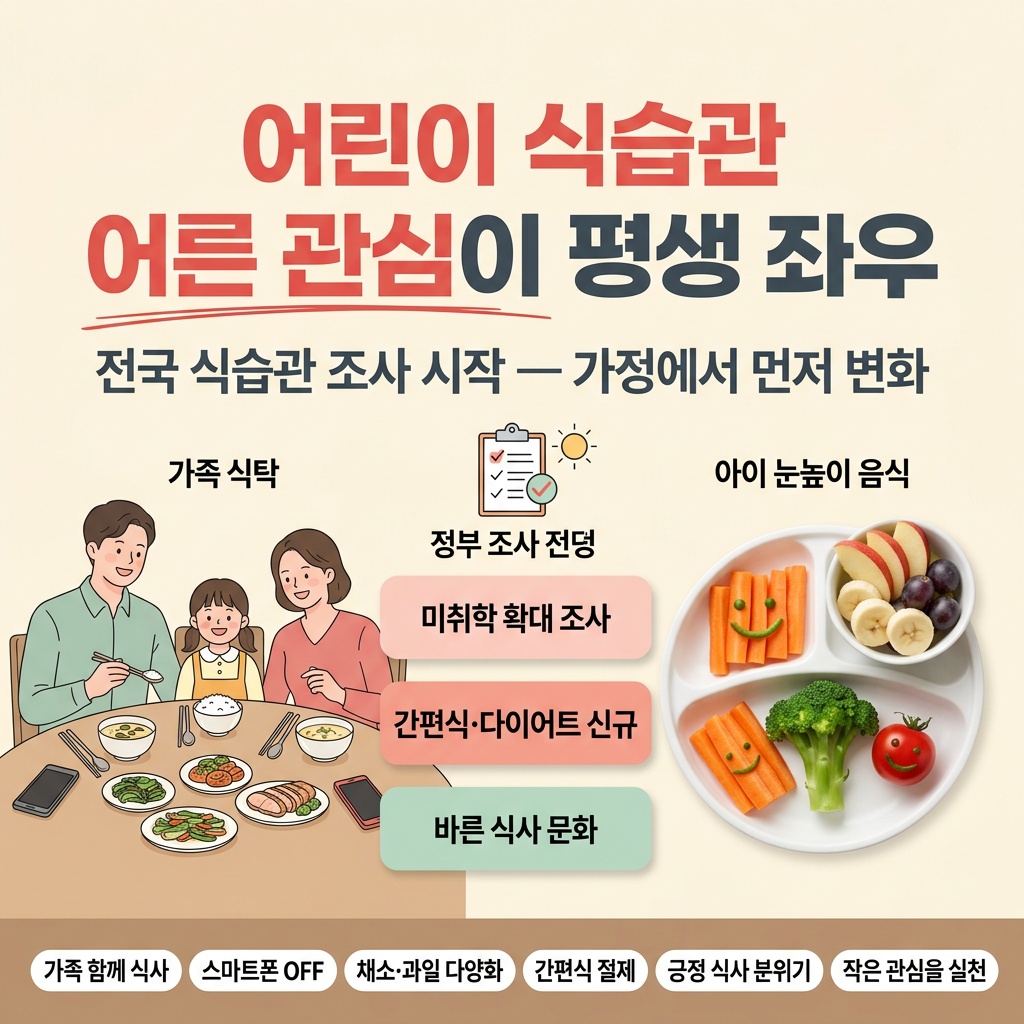 어린이 식습관, 어른 관심이 건강 평생 좌우