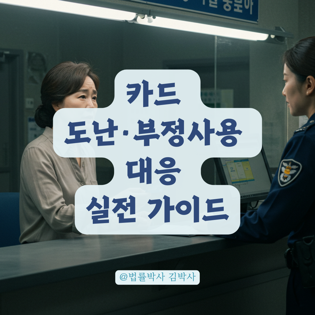 시간 지나도 포기하지 마세요! 카드 도난&middot;부정사용 대응 실전 노하우.