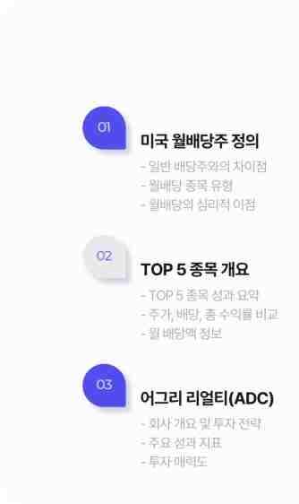 미국 월배당 높은 주식 종목 TOP 5