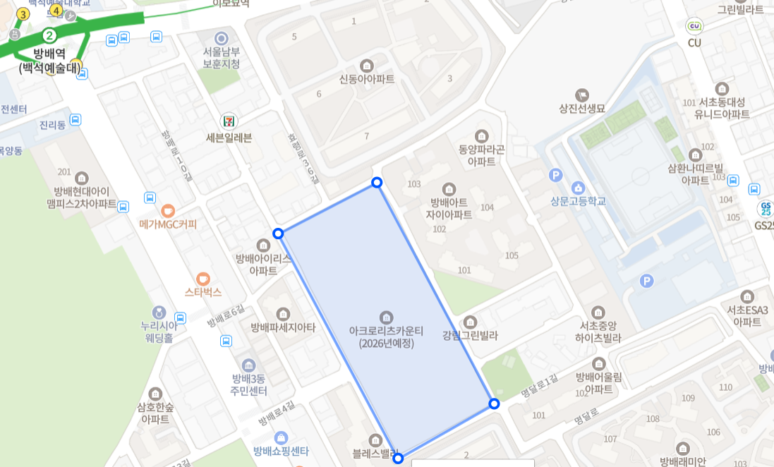 아크로리츠카운티-위치