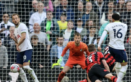 토트넘 단주마 동점골 장면