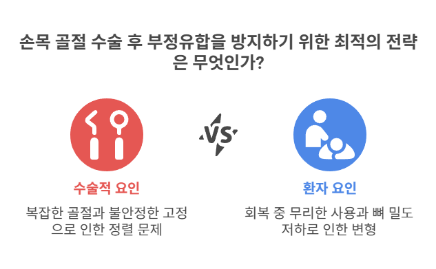 손목 골절 수술 후 뼈가 잘못 붙는 이유
