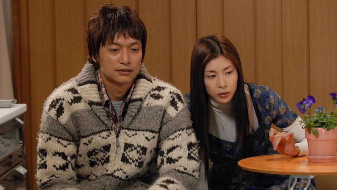 시오미 에이지(카토리 싱고)와 시라토 미오(다케우치 유코)