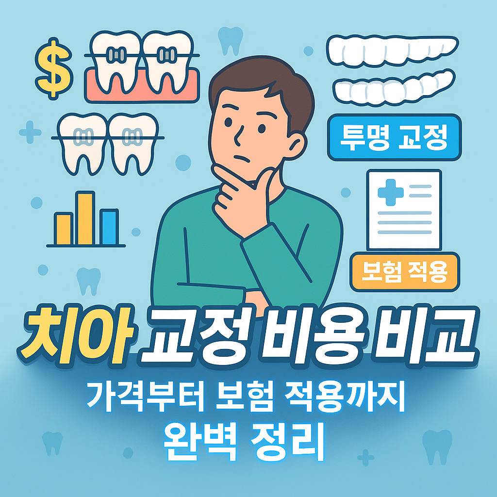 치아 교정 비용 비교 &ndash; 종류별 가격, 유지장치, 보험 적용까지 총정리