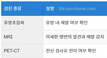 정기 검진과 재발 모니터링