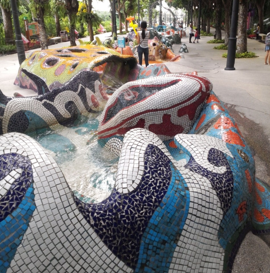 센토사섬 모자이크 타일 거리