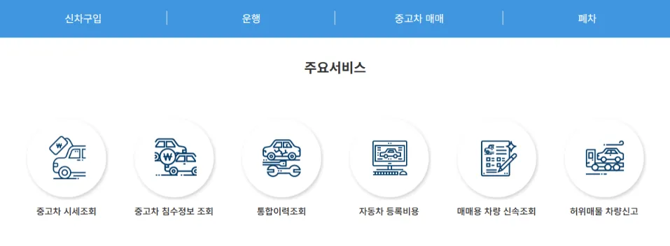 중고차 사고이력 조회방법