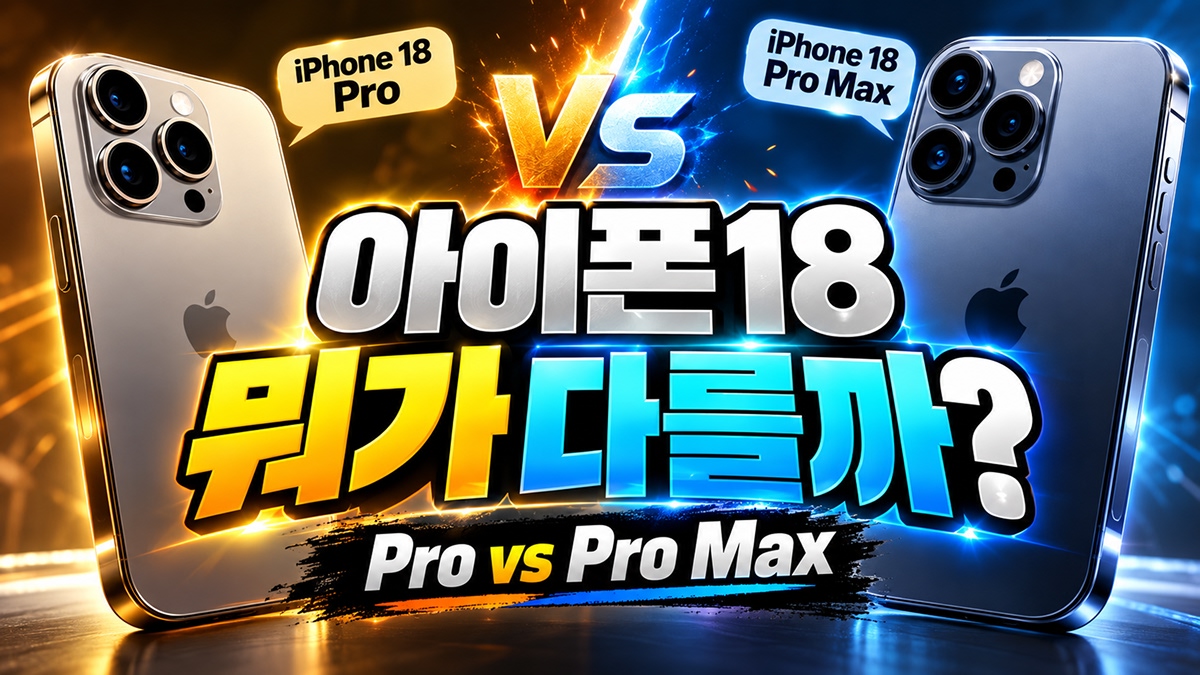 아이폰18 pro와 promax를 비교하는 썸네일