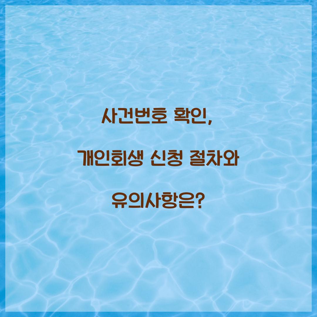 사건번호 확인