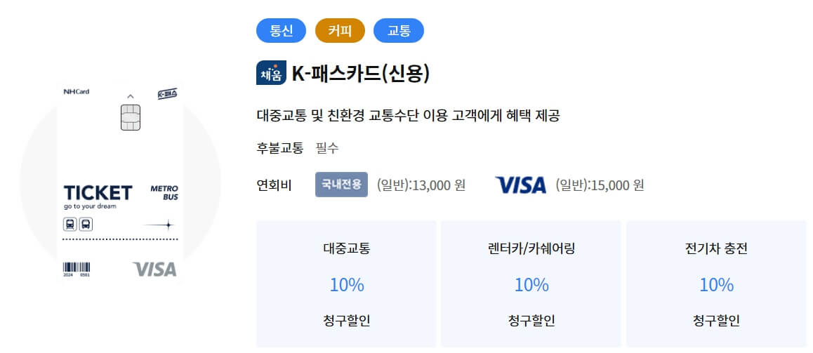 농협 K패스 신용카드