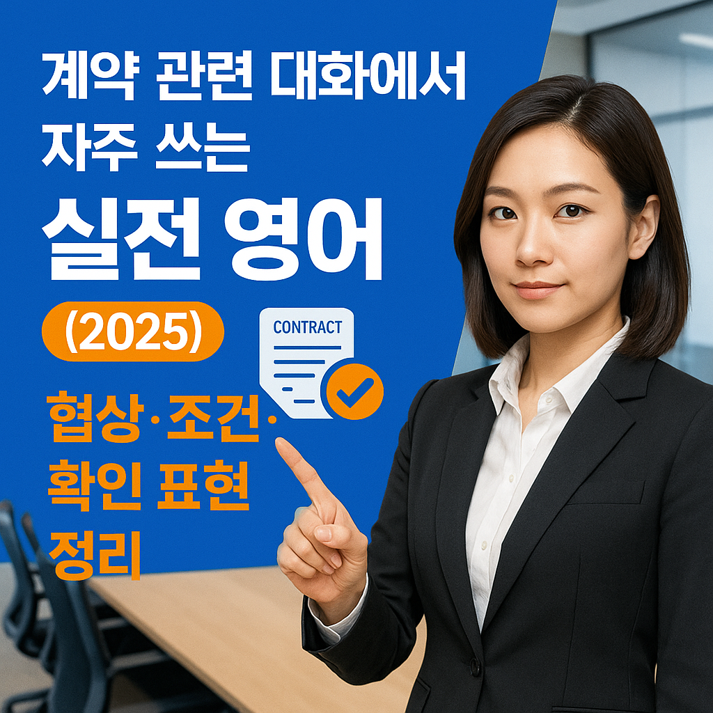 계약 관련 대화에서 자주 쓰는 실전 영어 2025 | 협상·조건·확인 표현 정리