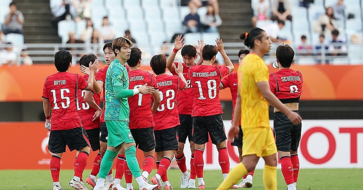한국 중국 2-1 역전승