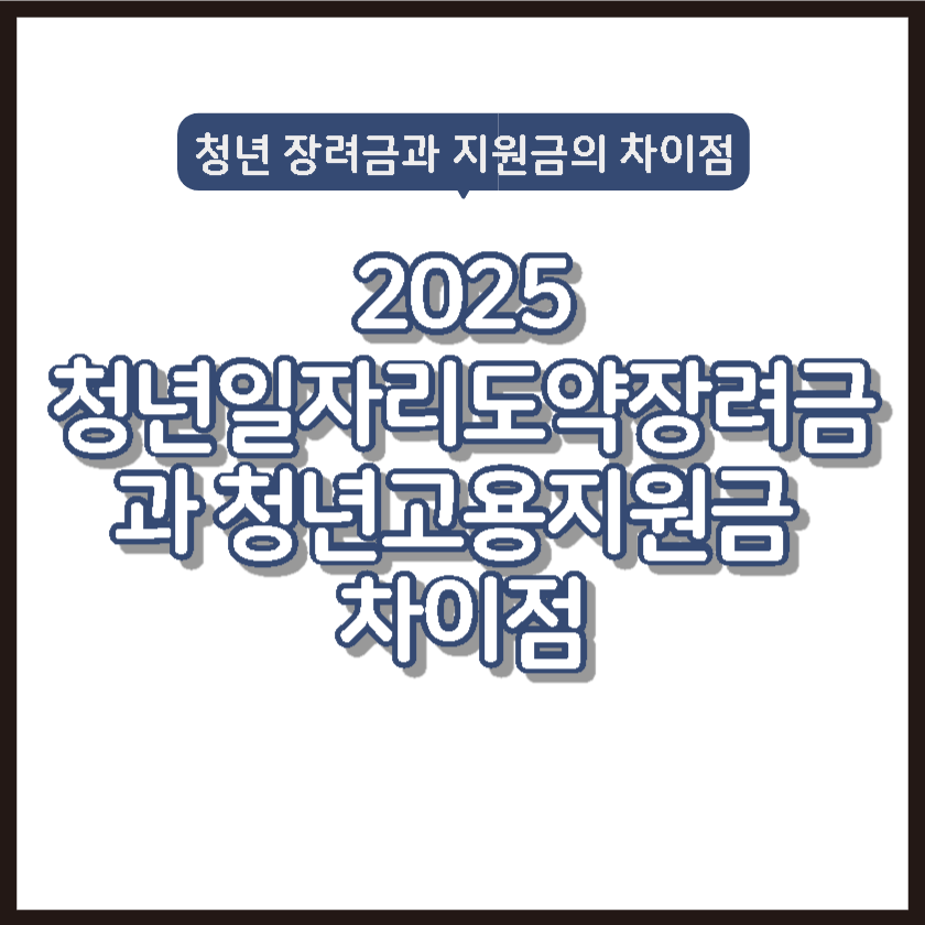 청년일자리도약장려금과 청년고용지원금 차이점