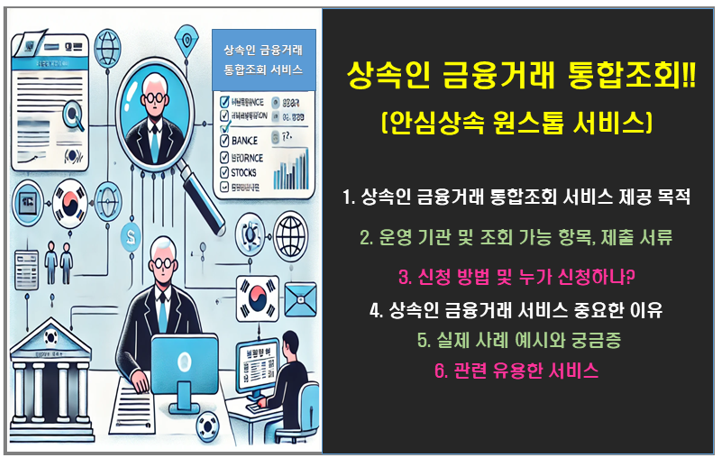 상속인 금융거래 통합조회 서비스