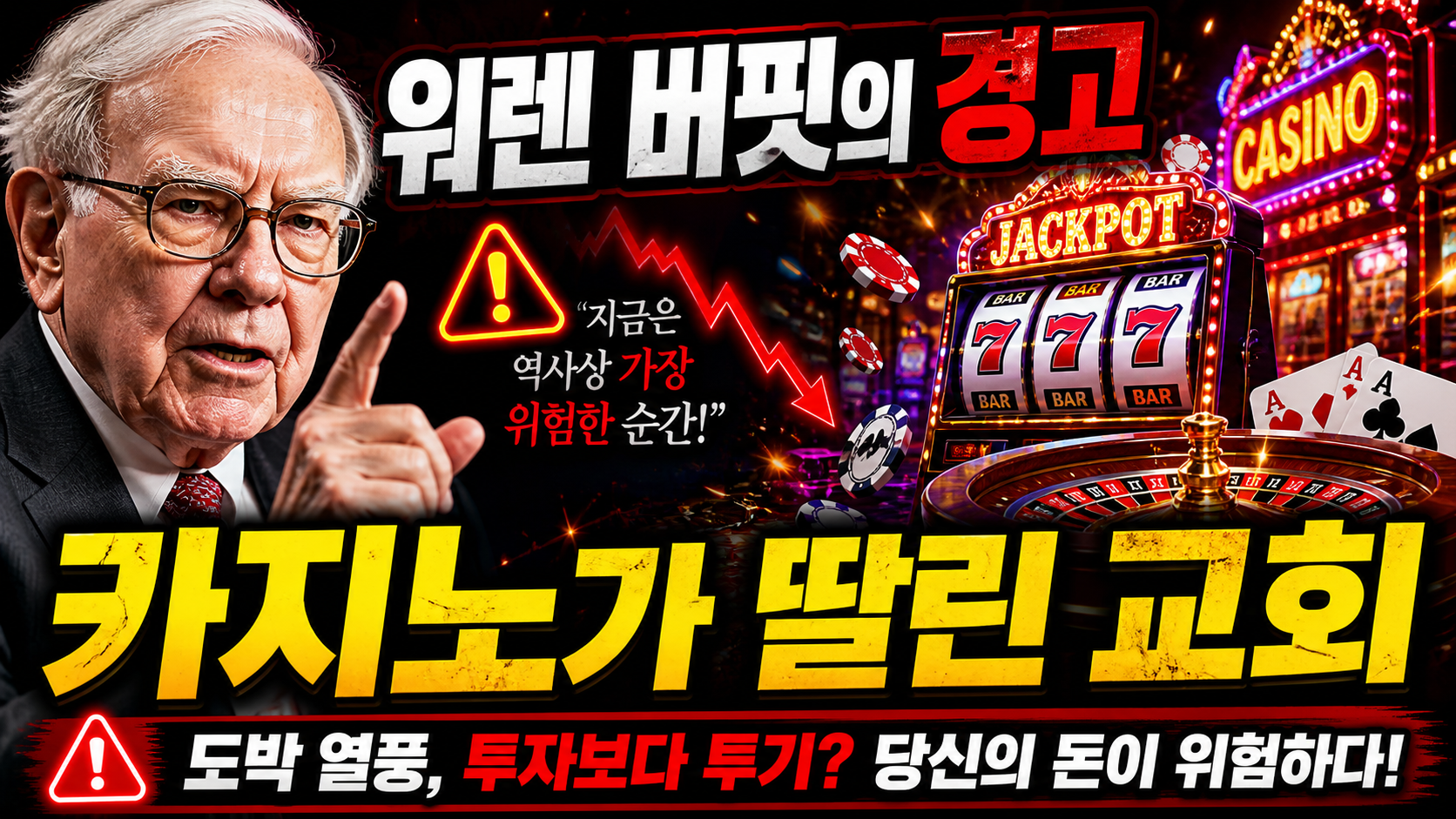 워렌 버핏 경고|“카지노가 딸린 교회” 도박 열풍 정점, 개인투자자 주의점