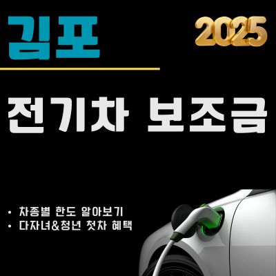 썸네일_김포 전기차 보조금 2025년 완벽정리 (한도 조회, 지급 가능 차량, 청년 혜택, 다자녀 추가지원)