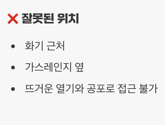 황금률, '가스레인지 옆'이 아닌 '주방 출입구 옆'