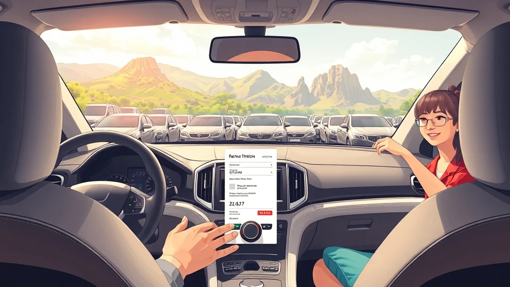 렌트카를 반납하로 가는 차안의 모습