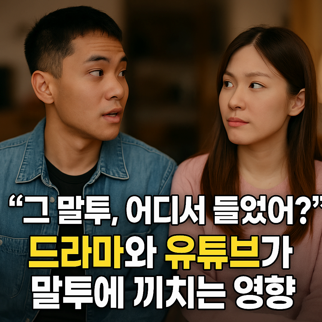 &ldquo;그 말투, 어디서 들었어?&rdquo; &ndash; 드라마와 유튜브가 말투에 끼치는 영향