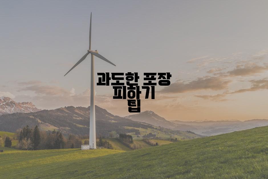 과도한 포장 피하기 팁