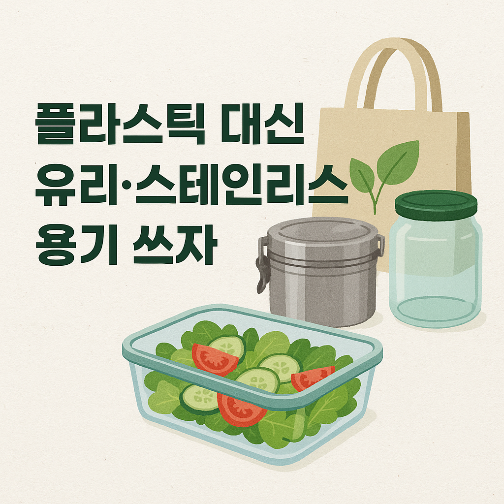 플라스틱 대신, 유리&middot;스테인리스 용기 쓰자