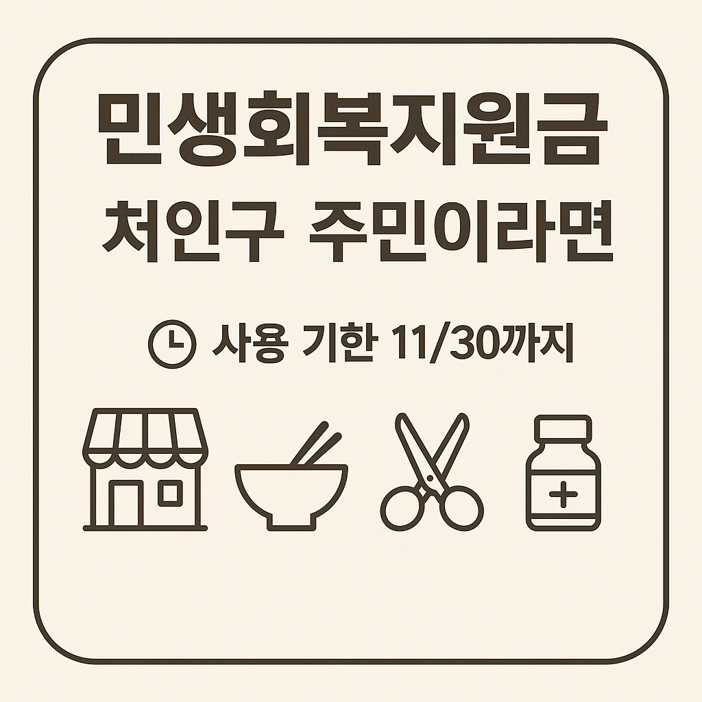 1~2차 민생회복지원금 용인시 처인구 사용처 바로가기