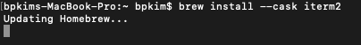 hombrew 로 item2 다운로드 시작