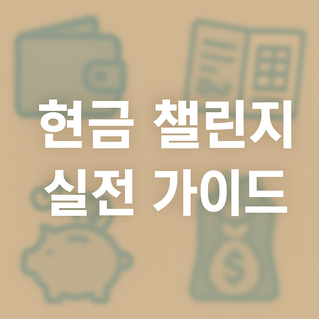 현금 챌린지로 생활비 절약하기｜MZ 세대 인기 절약법