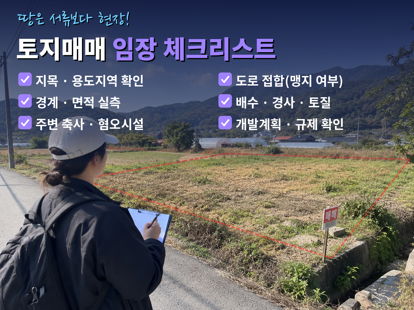 토지 임장활동 장면