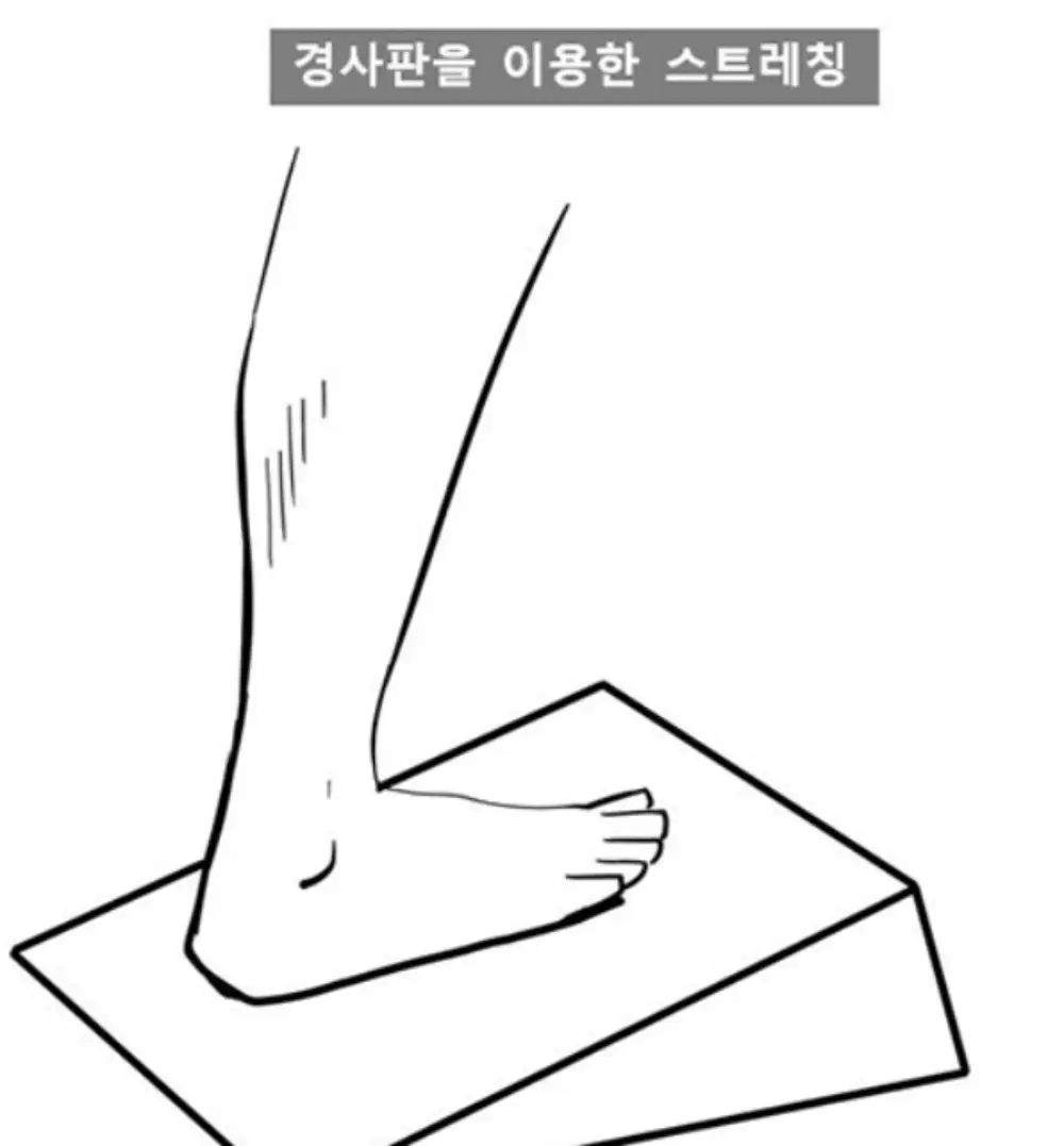 경사판에 발올린 장면