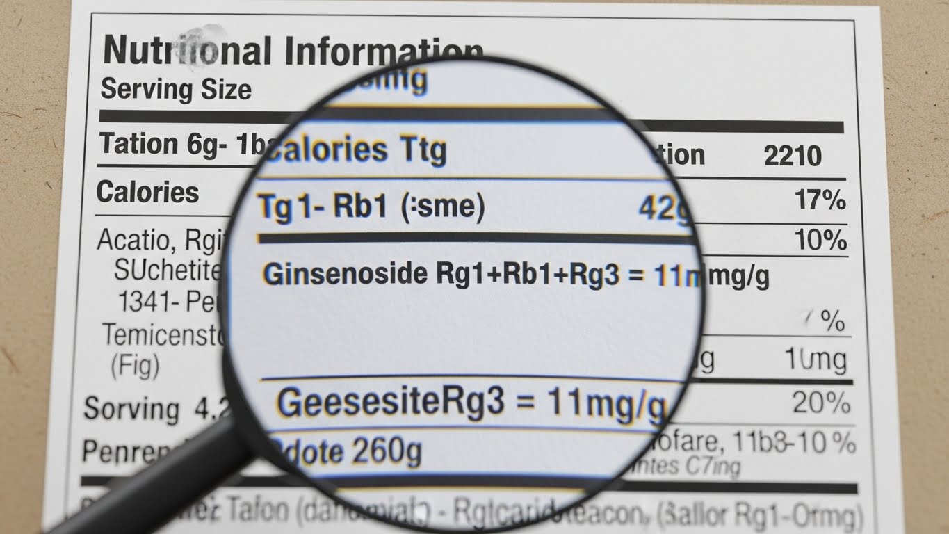 홍삼 진세노사이드 함량 확인하는 법