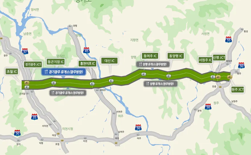 영동고속도로 휴게소 순서 지도 강릉 여행 필수 체크로 준비_3