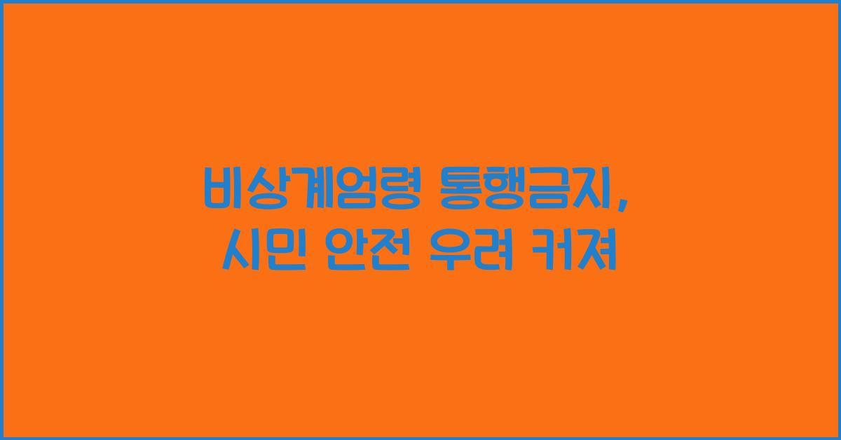 비상계엄령 통행금지