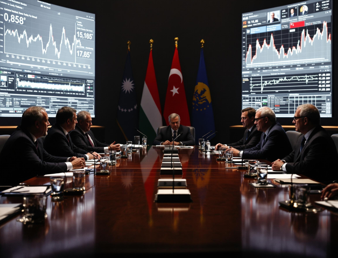 우크라이나 미국 정상회담 하는 모습