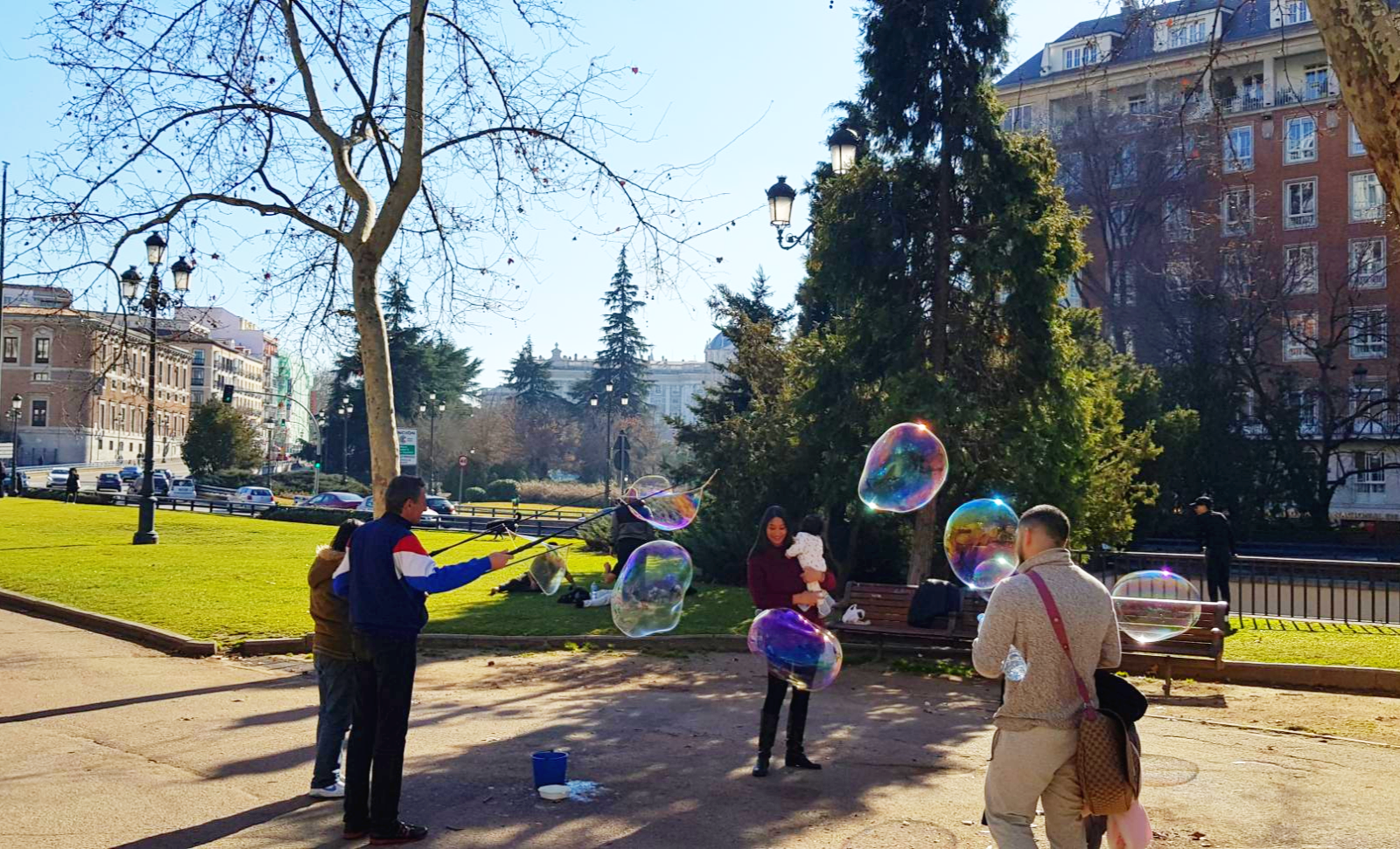 스페인 마드리드 비누방울 공연