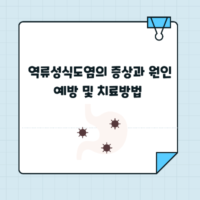 역류성식도염의 증상과 원인, 예방 및 치료방법
