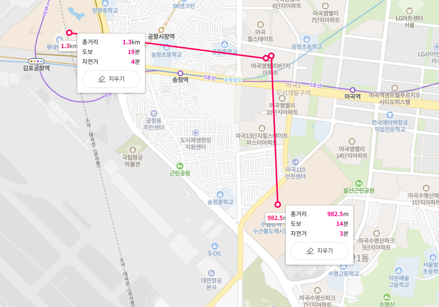 주변 상권 지도