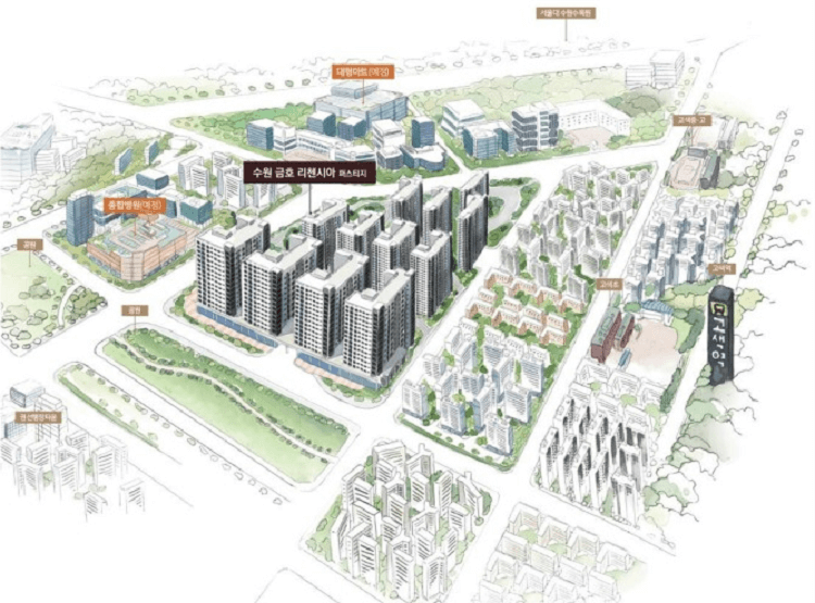 수원 금호 리첸시아 퍼스티지 조감도 2