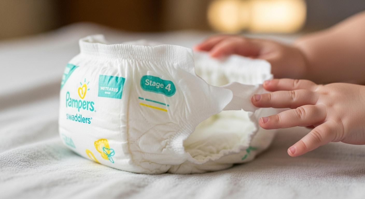 팸퍼스 기저귀 4단계