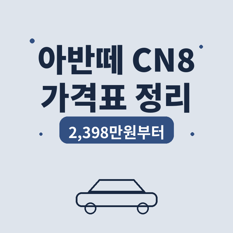 2026 아반떼 CN8 출시, 가격표 총정리 썸네일