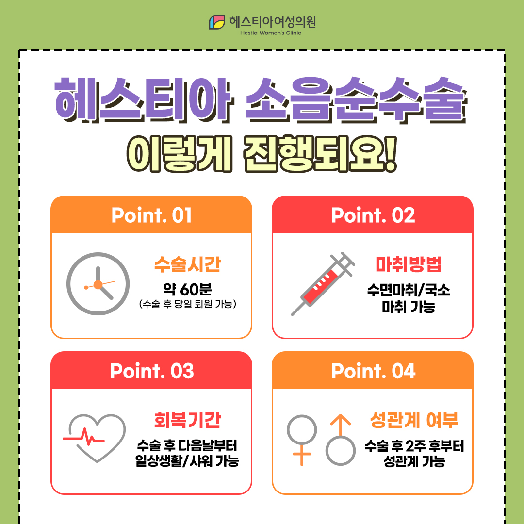 헤스티아 소음순수술 이렇게 진행돼요!