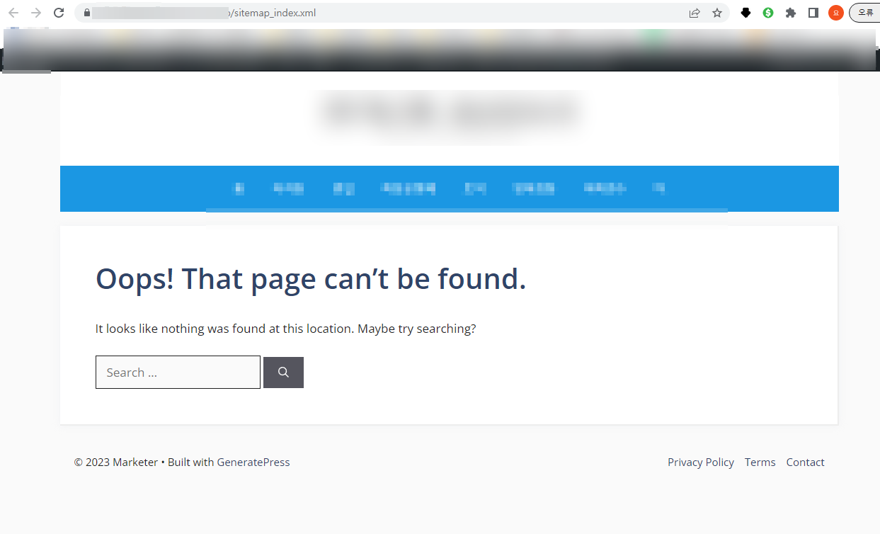 워드프레스 사이트맵, RSS, robots.txt가 작동하지 않거나 404 오류가 발생하는 경우